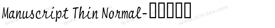 Manuscript Thin Normal字体转换